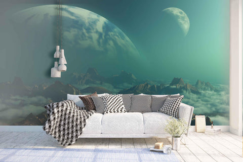 3D Planetary Mountains Wall Mural Wallpaper 22- Jess Art Decoration