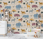3D Cartoon Animal Wall Mural Wallpaper 121- Jess Art Decoration