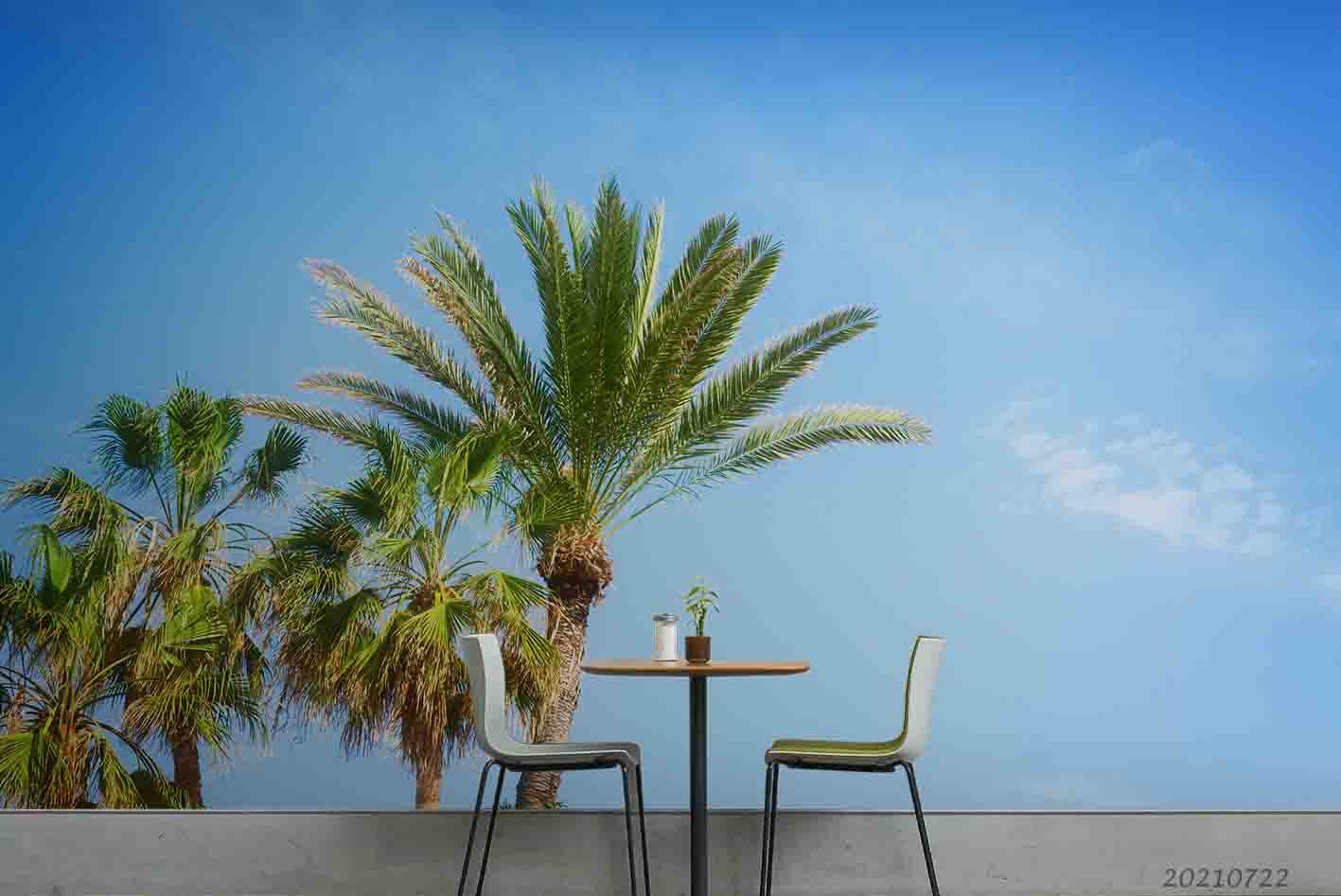 3D Sky Palm Plant Leaf Wall Mural Wallpaper LQH 274- Jess Art Decoration