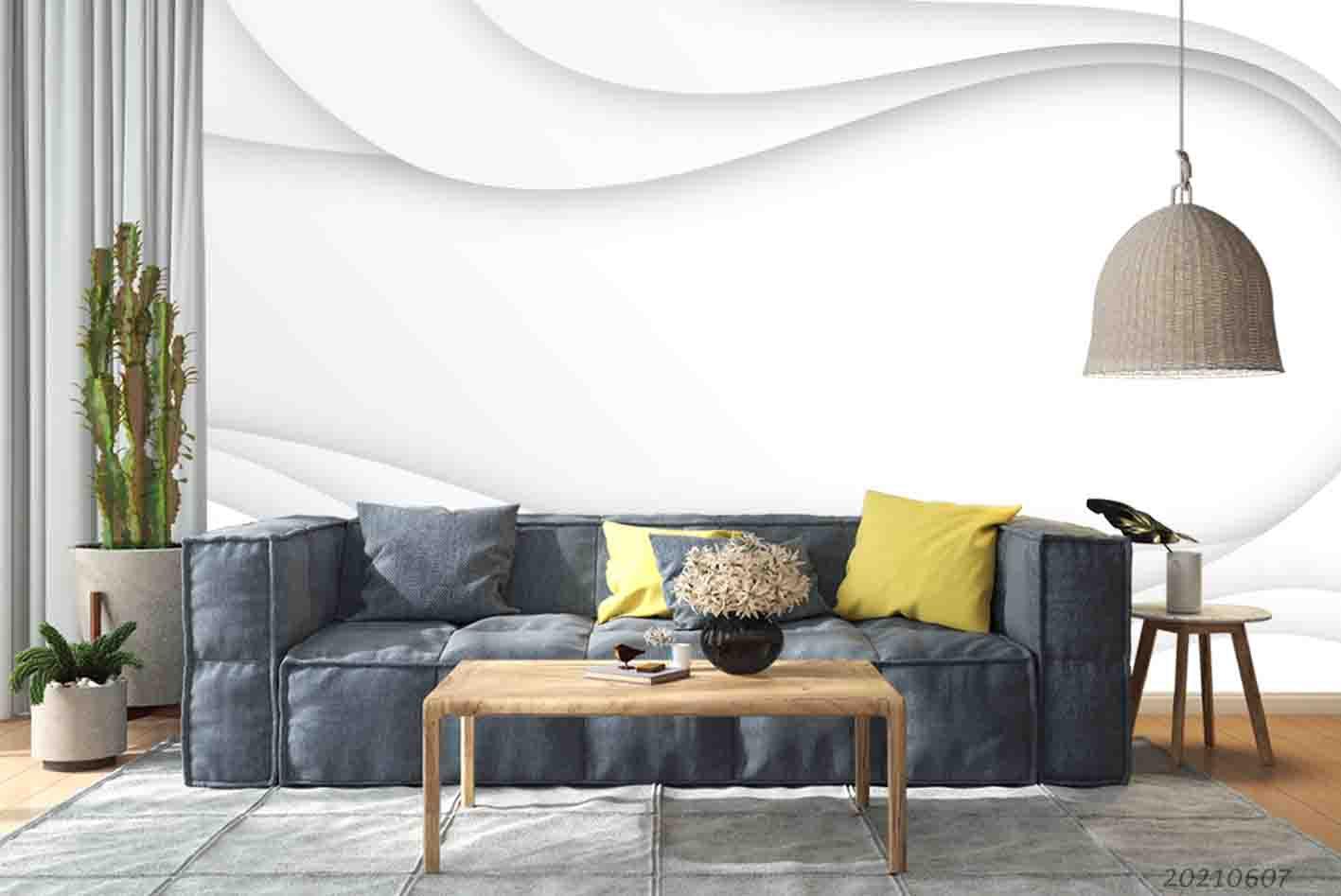 3D  Abstract Grey Ripple Texture Grey Wall Mural Wallpaper SWW1102- Jess Art Decoration