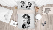 3D Women's Sketch Quilt Cover Set Bedding Set Pillowcases 2- Jess Art Decoration