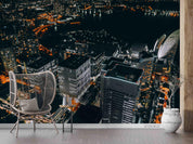 3D Architecture City Night View Wall Mural Wallpaper LQH 66- Jess Art Decoration