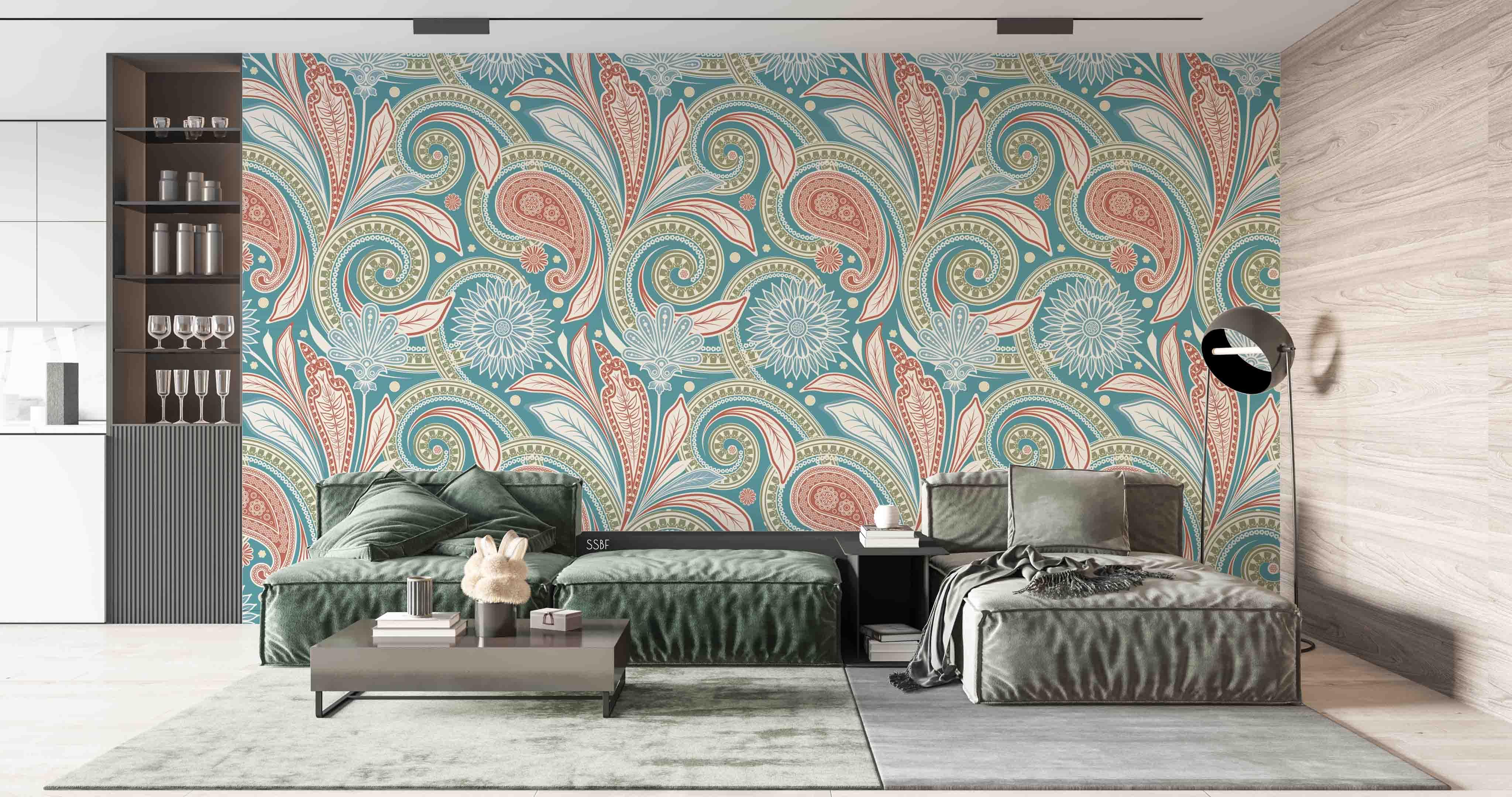 3D Vintage Classic Floral Pattern Wall Mural Wallpaper GD 3499- Jess Art Decoration