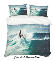 3D Surf Sport Quilt Cover Set Bedding Set Pillowcases SF57- Jess Art Decoration