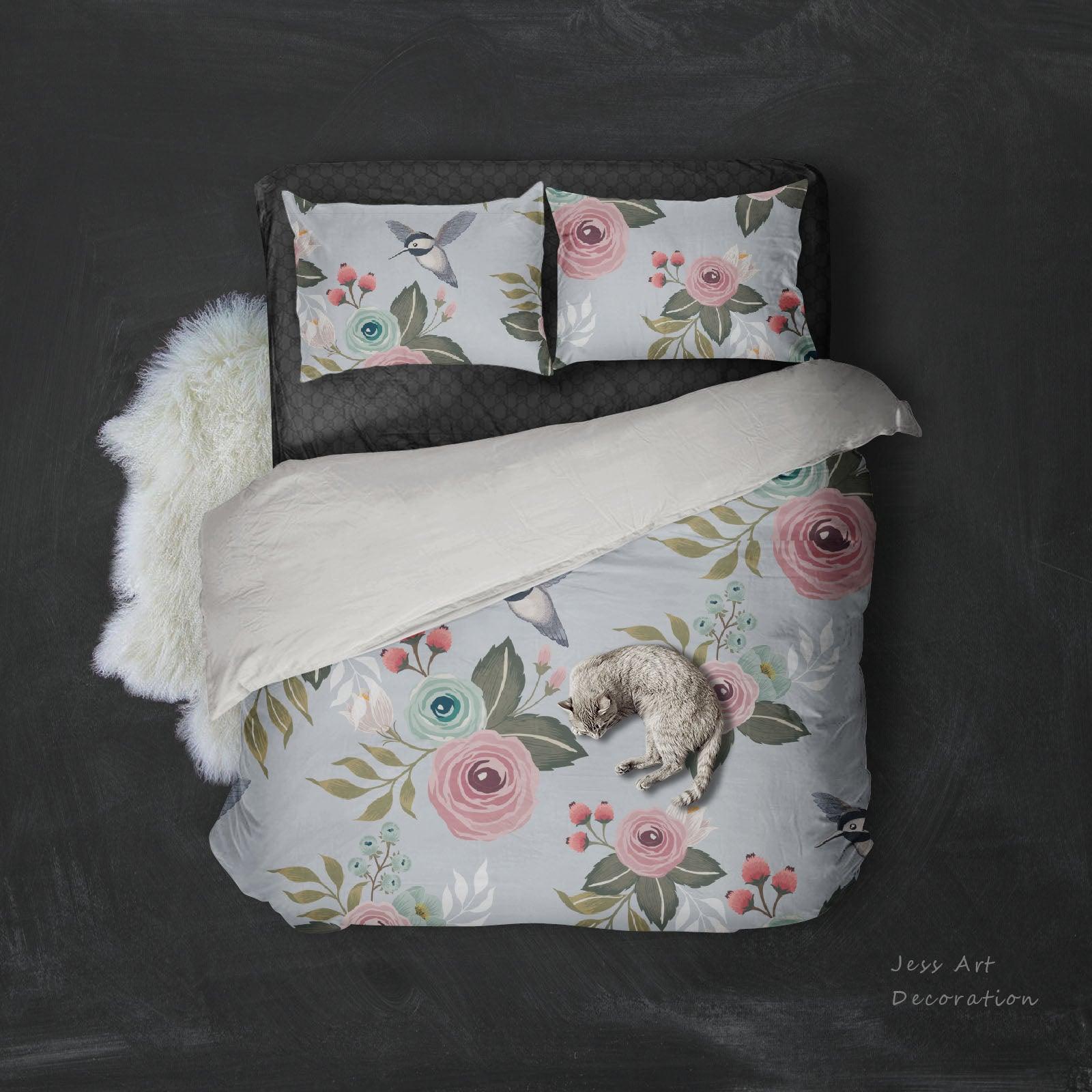 3D Pink Rose Floral Quilt Cover Set Bedding Set Pillowcases 148- Jess Art Decoration