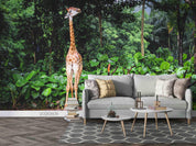 3D  Forest Giraffe Wall Mural Wallpaper SWW1696- Jess Art Decoration