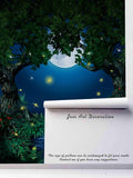 3D Tree Moon Dragonfly Night Wall Mural Wallpaper 09- Jess Art Decoration