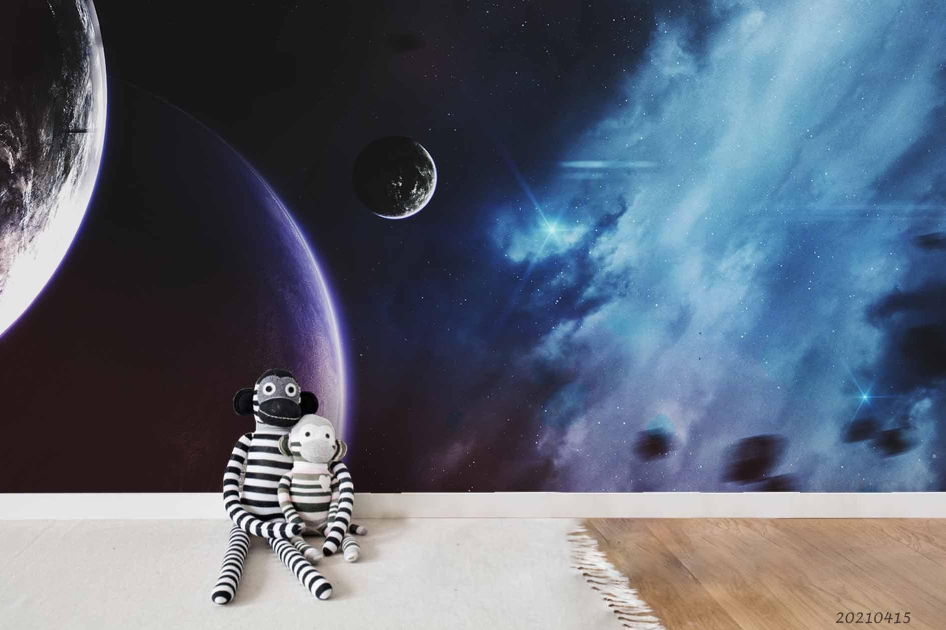 3D Space Planet Universe Wall Mural Wallpaper LQH 8- Jess Art Decoration