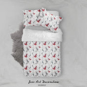 3D Cartoon Animal Bird Pattern Quilt Cover Set Bedding Set Duvet Cover Pillowcases WJ 6460- Jess Art Decoration