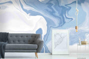 3D Abstract Blue Marble Texture Wall Mural Wallpaper LQH 223- Jess Art Decoration
