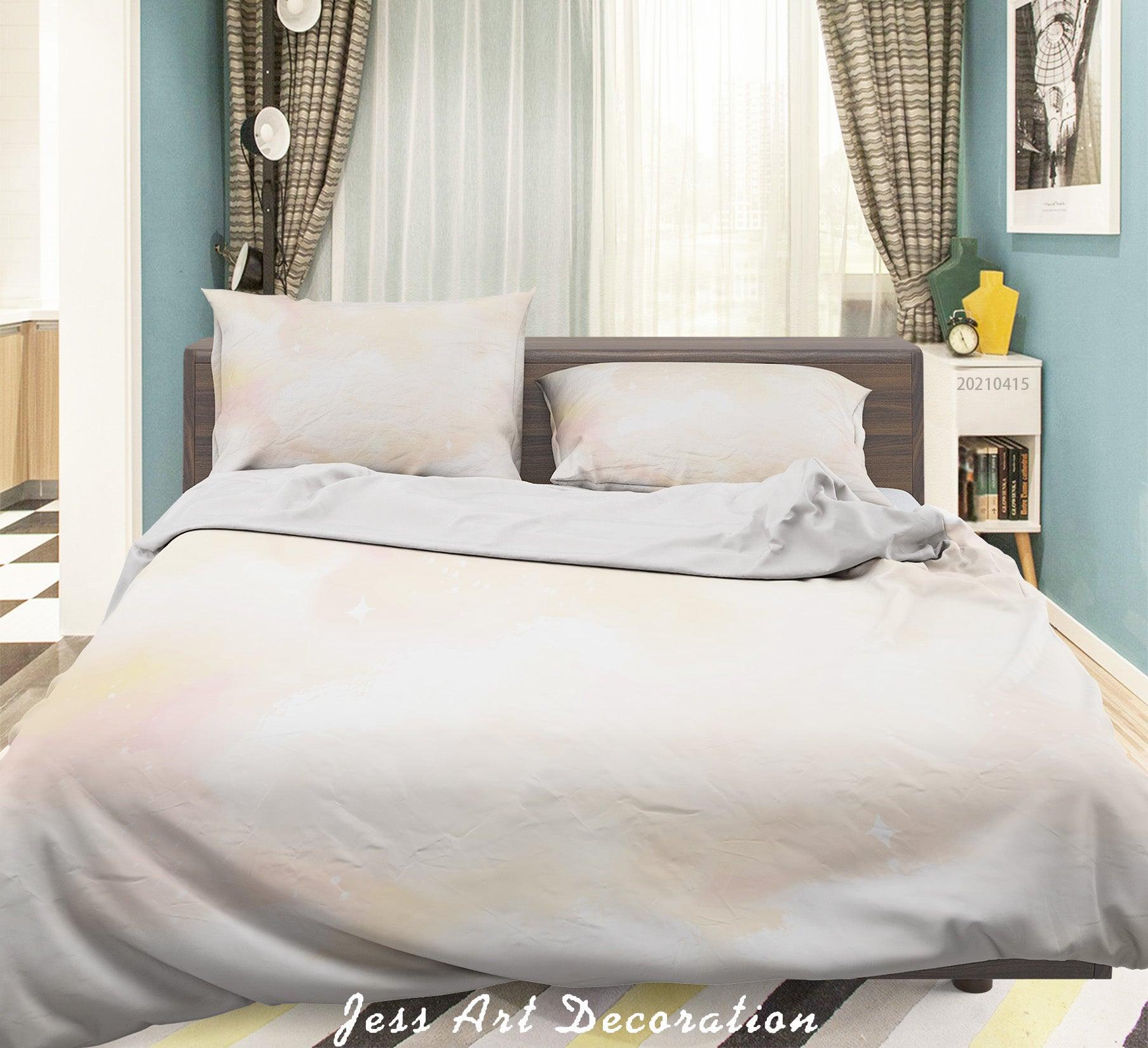 3D Watercolor Cloud Quilt Cover Set Bedding Set Duvet Cover Pillowcases 117- Jess Art Decoration