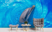 3D Blue Ocean Dolphin Wall Mural Wallpaper 157- Jess Art Decoration