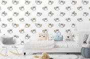 3D Cartoon Hand Drawn Abstract Cat Bag Wall Mural Wallpaper LXL- Jess Art Decoration