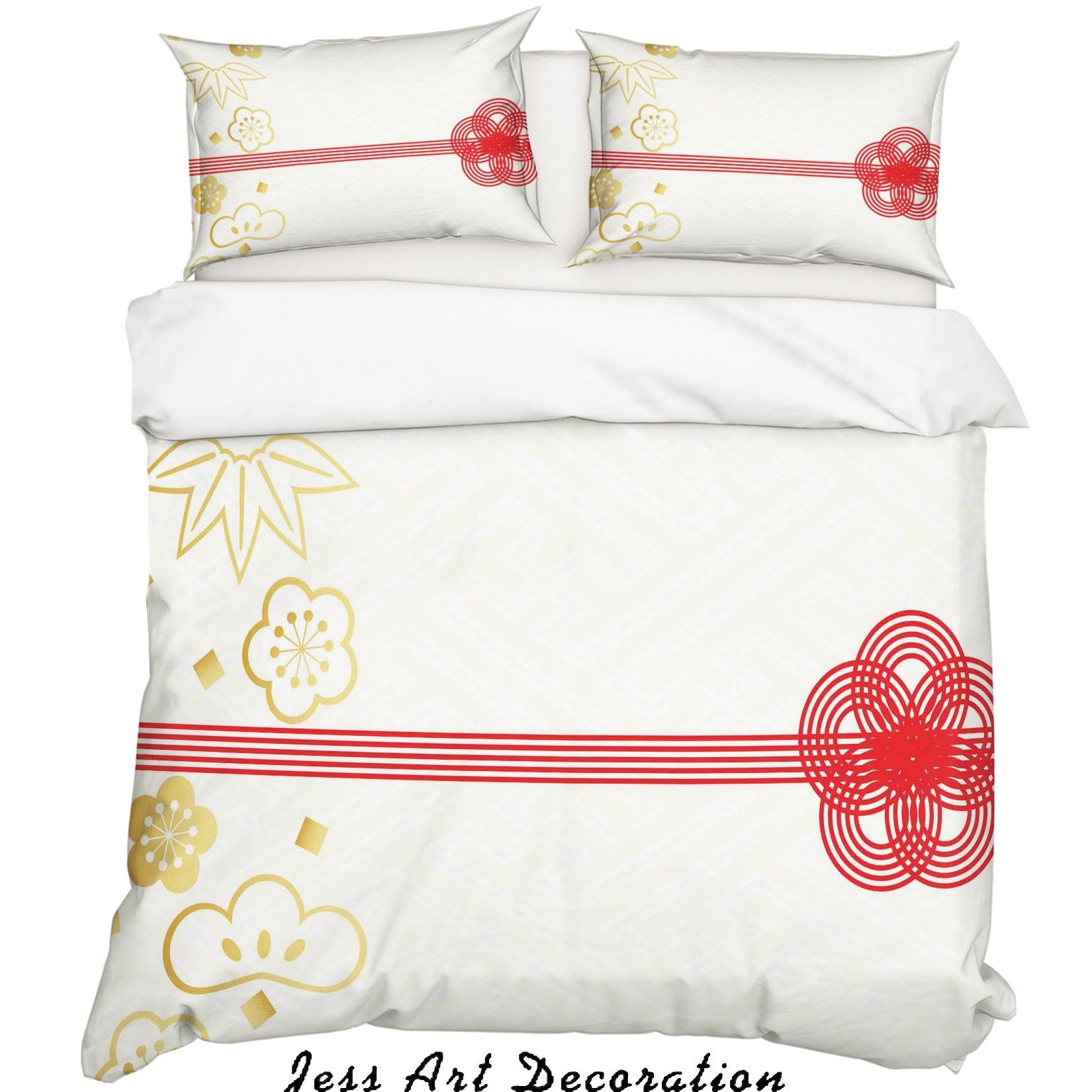 3D Abstract Floral Quilt Cover Set Bedding Set Pillowcases 52- Jess Art Decoration