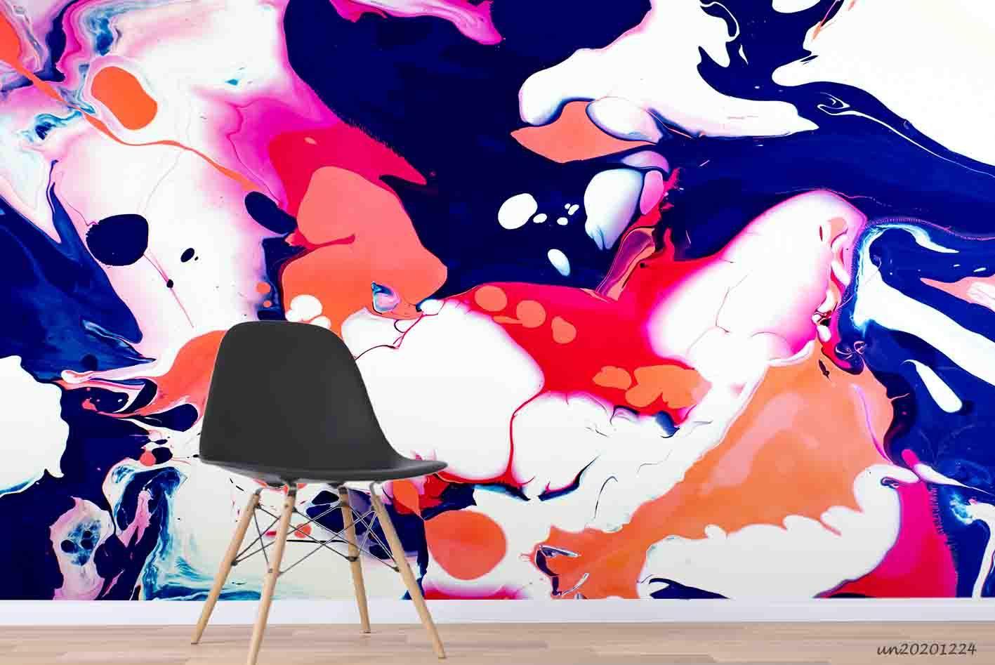 3D Abstract Color Graffiti Wall Mural Wallpaper LQH 762- Jess Art Decoration