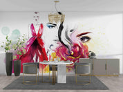 3D Abstract Watercolour Fashion Girl Wall Mural Wallpaper WJ 6671- Jess Art Decoration