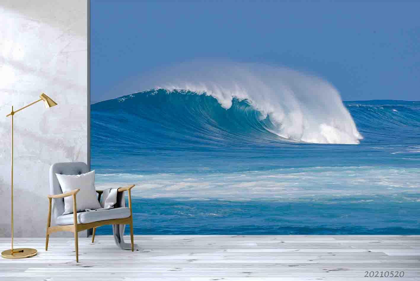 3D Sea Wave Landscape Wall Mural Wallpaper LQH 179- Jess Art Decoration