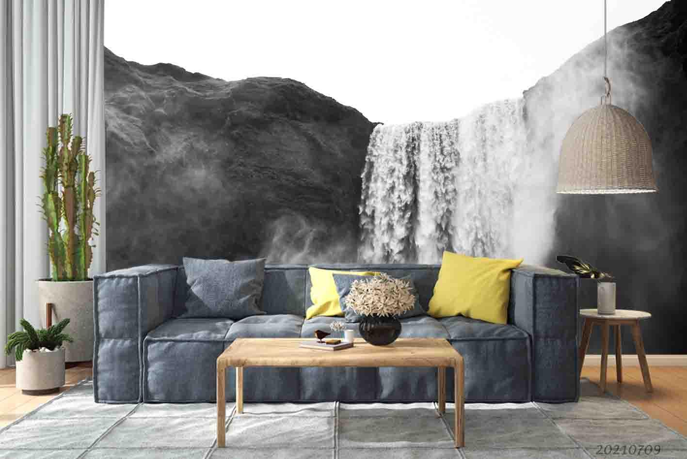 3D Waterfall Wall Mural Wallpaper SWW4264- Jess Art Decoration