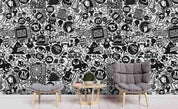 3D Cartoon Graffiti Wall Mural Wallpaper sww 61- Jess Art Decoration