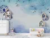 3D Watercolor Dandelion Floral Wall Mural Wallpaper LQH 393- Jess Art Decoration