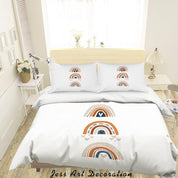 3D White Rainbow Quilt Cover Set Bedding Set Duvet Cover Pillowcases SF68- Jess Art Decoration