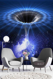 3D Blue Line Space Light Wall Mural Wallpaper WJ 1364- Jess Art Decoration