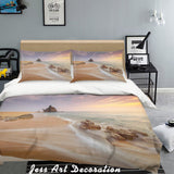 3D  Seaside Beach Scenery Quilt Cover Set Bedding Set Pillowcases  74- Jess Art Decoration