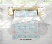 3D Flat Coral Pattern Quilt Cover Set Bedding Set Duvet Cover Pillowcases WJ 6324- Jess Art Decoration