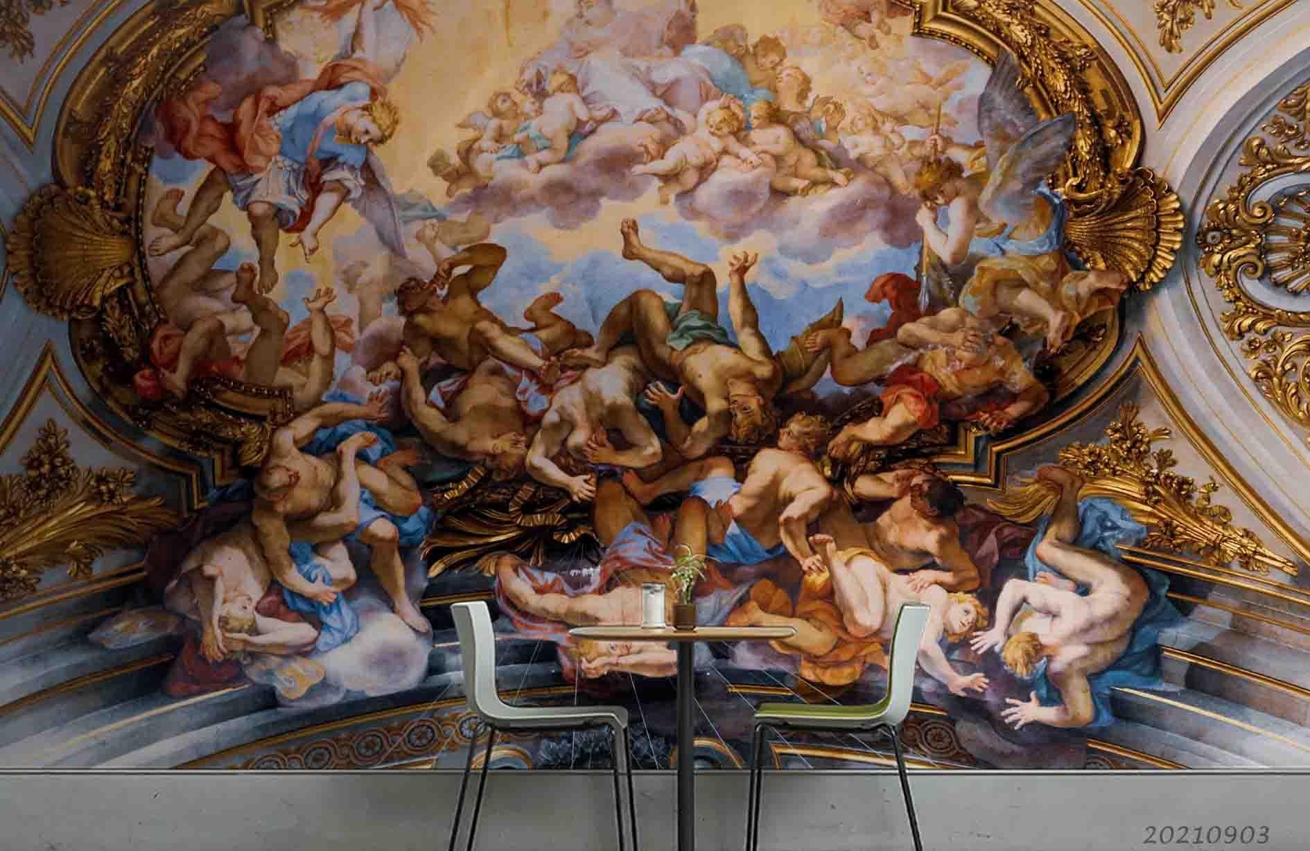 3D European Religious Angel Wall Mural Wallpaper LQH 94- Jess Art Decoration