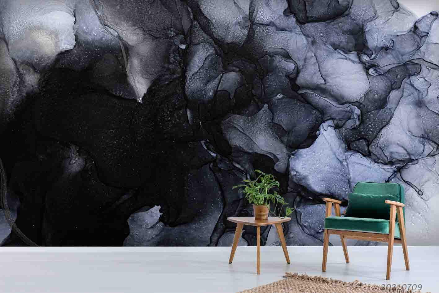 3D Modern Hand-painted Abstract Ink Cave Wall Mural Wallpaper SWW4146- Jess Art Decoration