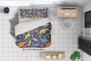 3D Cartoon Dinosaur Quilt Cover Set Bedding Set Pillowcases 77- Jess Art Decoration