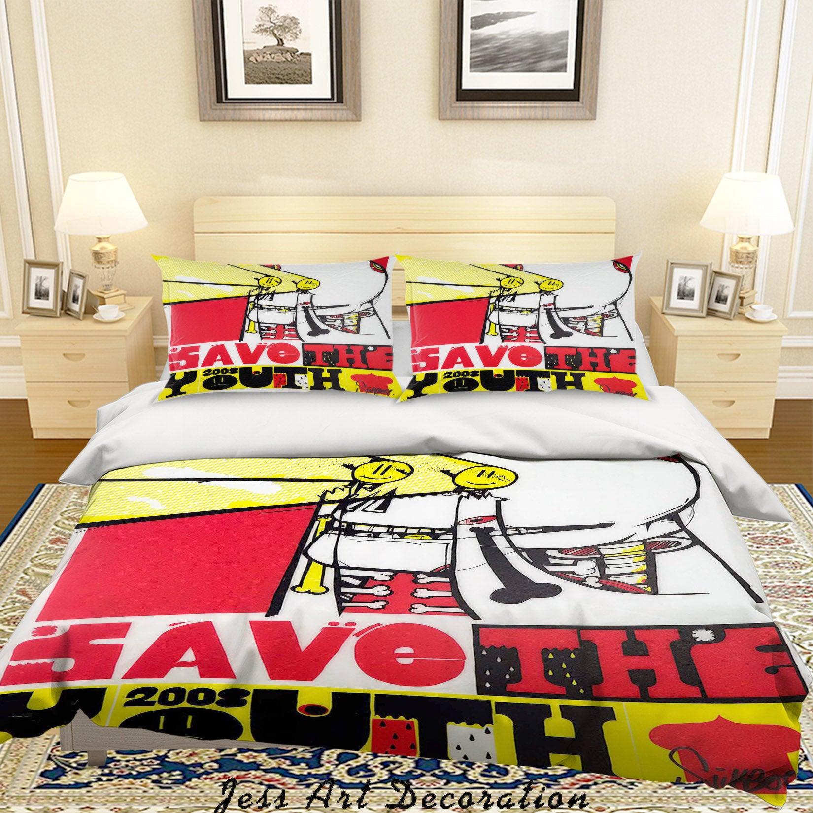 3D Abstract Colorful Quilt Cover Set Bedding Set Duvet Cover Pillowcases LXL- Jess Art Decoration