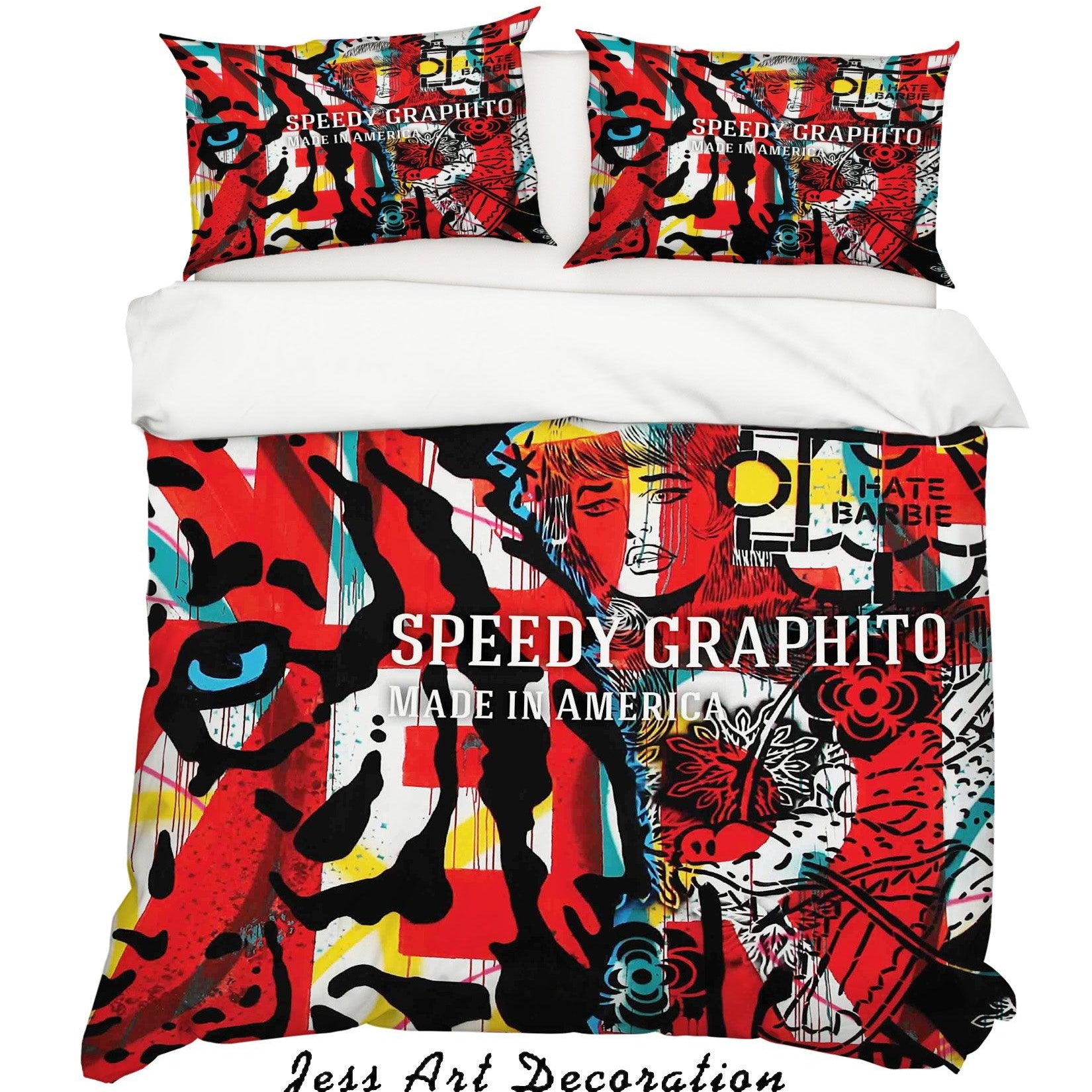 3D Abstract Colorful Tiger Animal Figure Quilt Cover Set Bedding Set Duvet Cover Pillowcases LXL- Jess Art Decoration