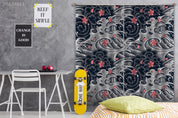3D Abstract Wave Floral Pattern Curtains and Drapes GD 3165- Jess Art Decoration