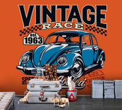3D Vintage Car Wall Mural Wallpaper SF120- Jess Art Decoration