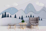 3D color cartoon mountain forest wall mural wallpaper 2- Jess Art Decoration