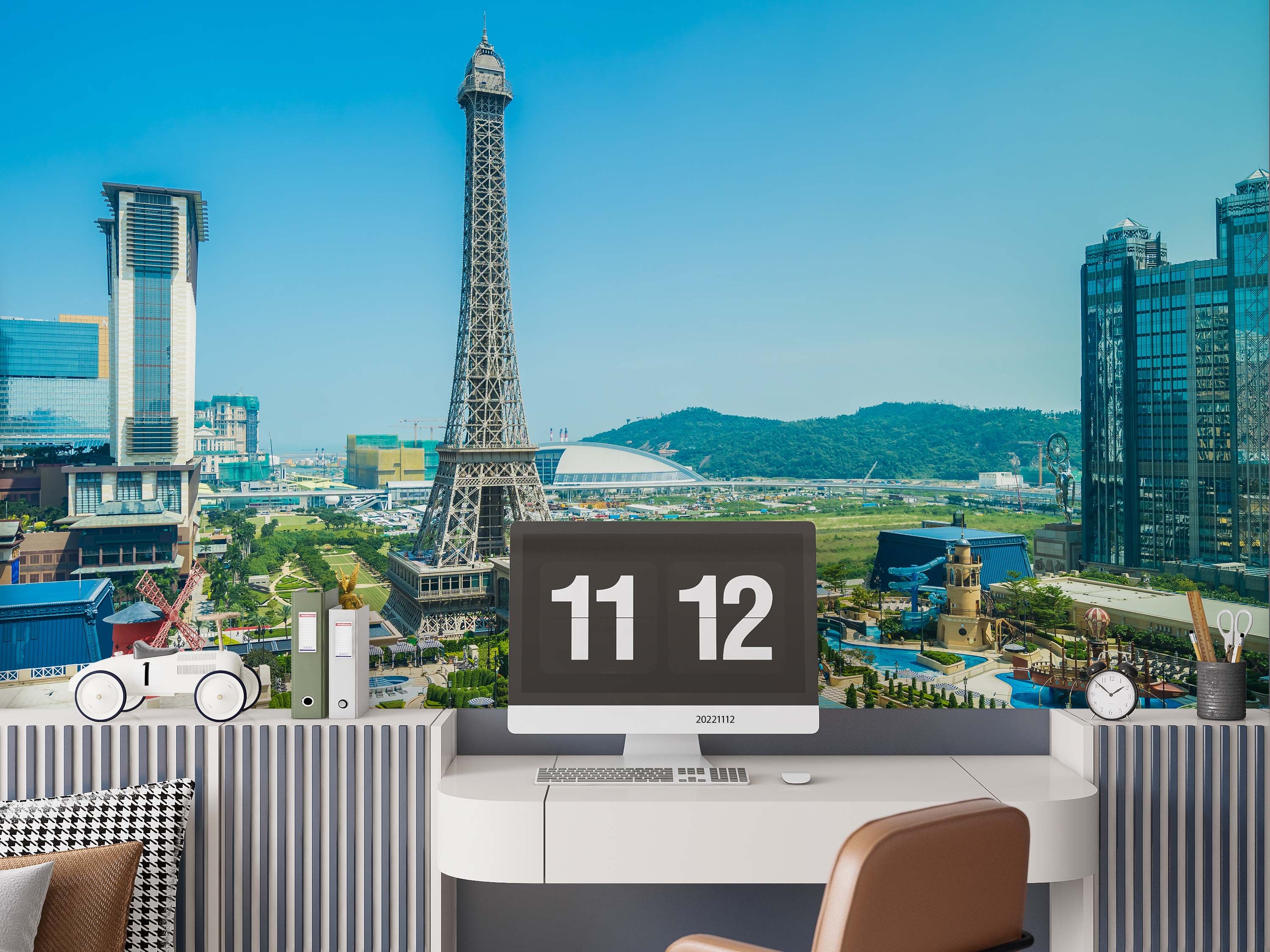 3D Beautiful Parisian Hotel Macau Wall Mural Wallpaper GD 2344- Jess Art Decoration