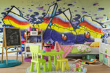 3D Abstract Brick Fissure Graffiti Wall Mural Wallpaper 115- Jess Art Decoration