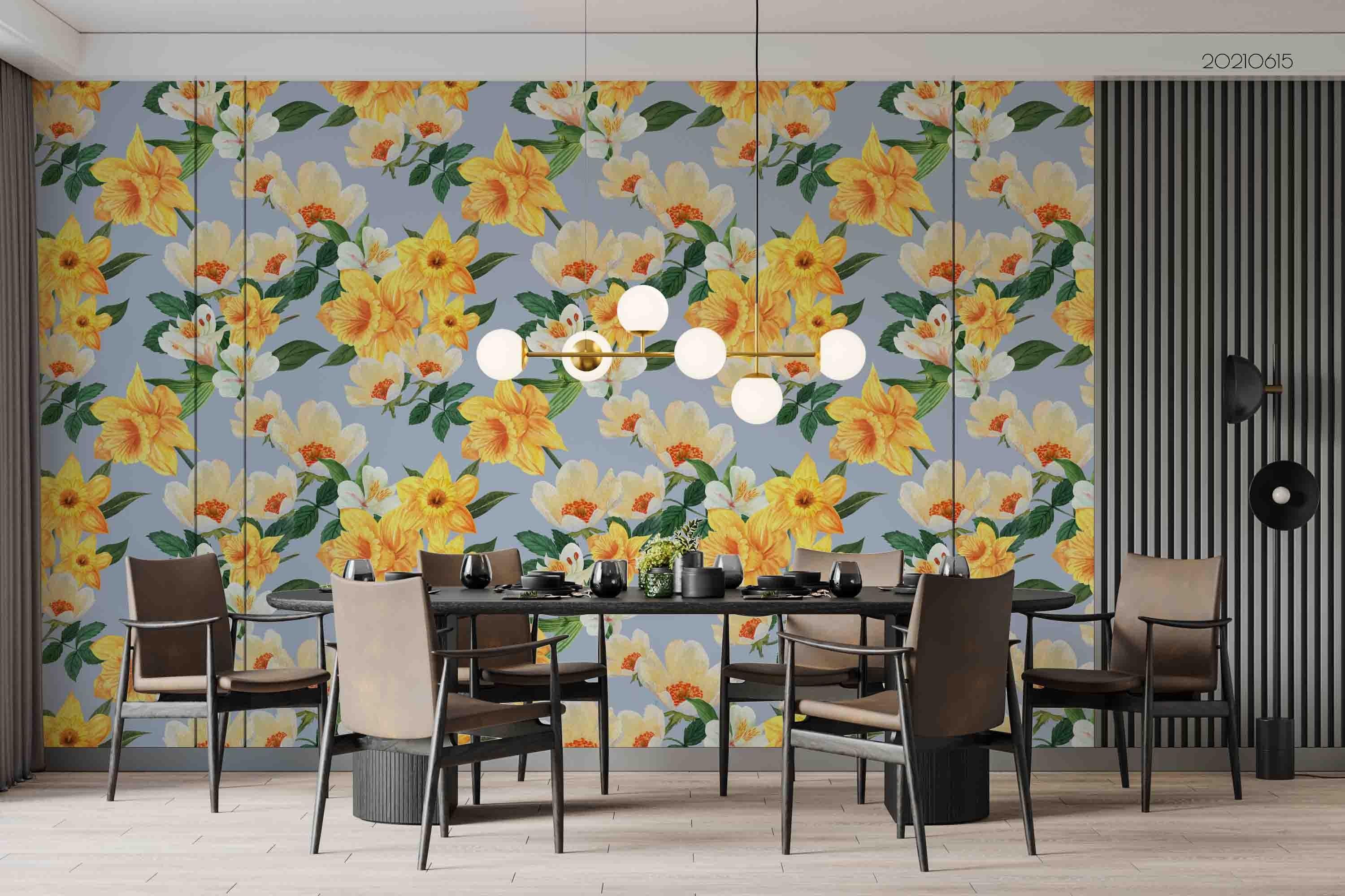 3D Wintage Floral Pattern Seamless Wall Mural Wallpaper SWW2454- Jess Art Decoration