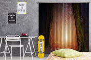 3D Woods Morning Sunrise Scenery Curtains and Drapes GD 2660- Jess Art Decoration