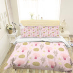 3D Cartoon Coral Pink Quilt Cover Set Bedding Set Pillowcases 52- Jess Art Decoration
