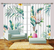 3D Flower Leaf Window Curtains and Drapes LQH A633- Jess Art Decoration