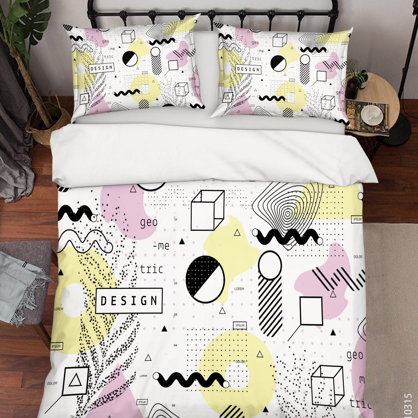3D Abstract Color Geometry Quilt Cover Set Bedding Set Duvet Cover Pillowcases 80- Jess Art Decoration