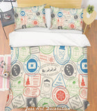3D Color Stamp Pattern Quilt Cover Set Bedding Set Pillowcases  25- Jess Art Decoration
