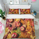 3D Autumn Apples Defoliation Quilt Cover Set Bedding Set Pillowcases 61- Jess Art Decoration