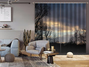 3D Black Woods Dark Cloud Golden Sky Curtains and Drapes GD 2211- Jess Art Decoration