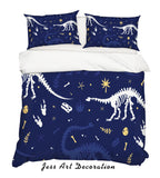 3D Dinosaur Skeleton Quilt Cover Set Bedding Set Pillowcases 20- Jess Art Decoration