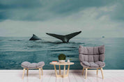 3D Blue Whale Tail Wall Mural Wallpaper SF43- Jess Art Decoration
