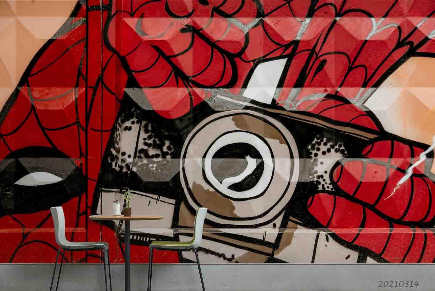 3D Abstract Colored Street Graffiti Wall Mural Wallpaper LQH 189- Jess Art Decoration