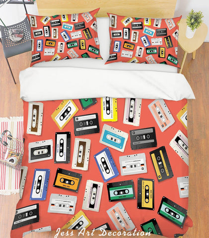 3D Tape Pink Quilt Cover Set Bedding Set Pillowcases 152- Jess Art Decoration